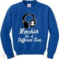Rockin' To A Different Tune Autism Kids Sweatshirt thumb 0