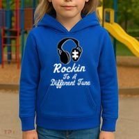 Rockin' To A Different Tune Autism Kids Hoodie thumb 3