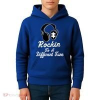 Rockin' To A Different Tune Autism Kids Hoodie thumb 4