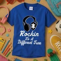 Rockin' To A Different Tune Autism Kids T-Shirt thumb 3