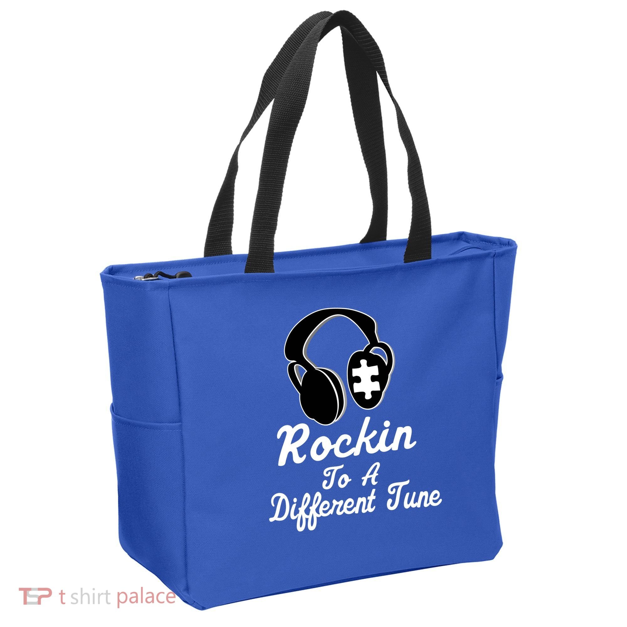 Rockin' To A Different Tune Autism Tote Bag
