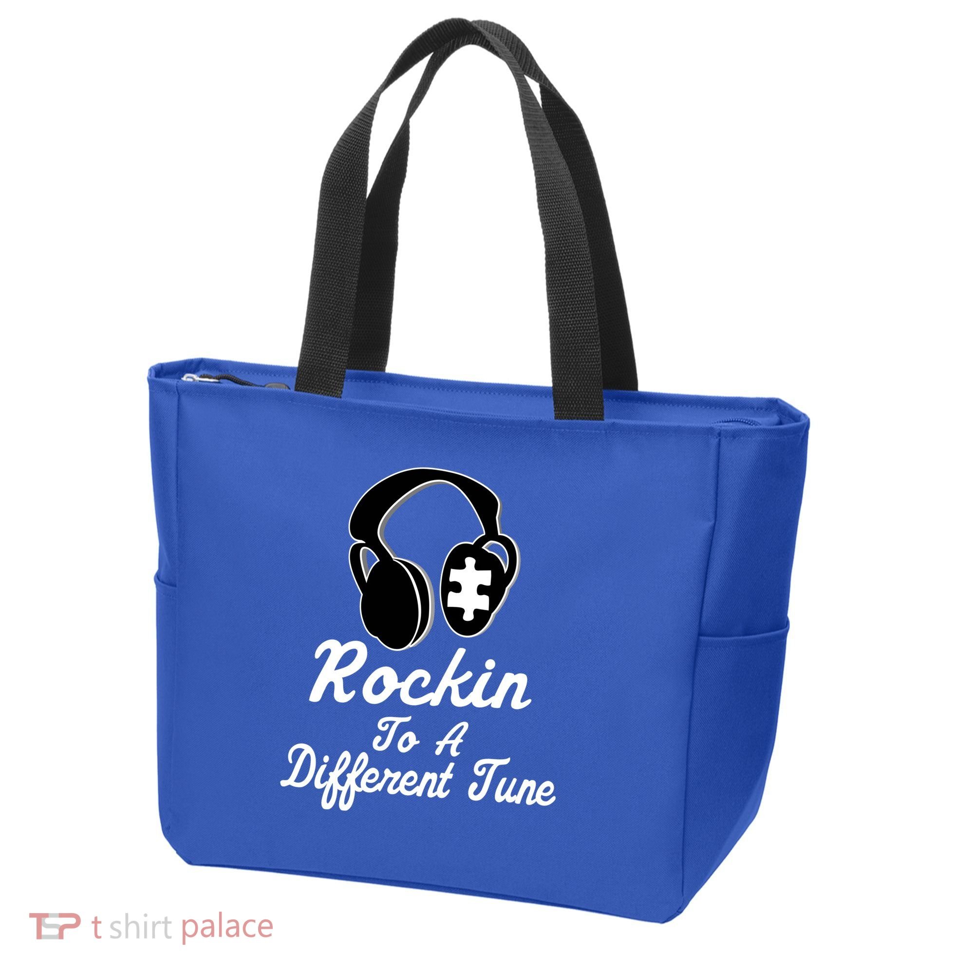 Rockin' To A Different Tune Autism Tote Bag