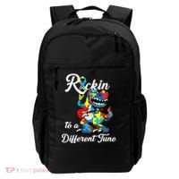 Rockin To A Different Tune Autism Dinosaur Backpack thumb 0