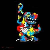 Rockin To A Different Tune Autism Dinosaur Coffee Mug thumb 5