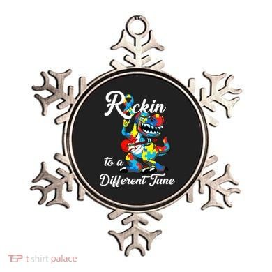 Rockin To A Different Tune Autism Dinosaur Ornament