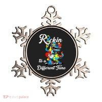 Rockin To A Different Tune Autism Dinosaur Ornament thumb 0