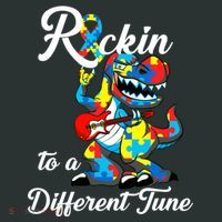 Rockin To A Different Tune Autism Dinosaur Infant Baby Jersey Bodysuit thumb 2