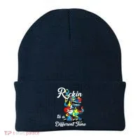 Rockin To A Different Tune Autism Dinosaur Beanie thumb 0