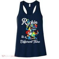 Rockin To A Different Tune Autism Dinosaur Women's Tank Top thumb 0