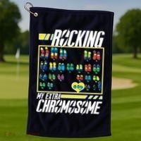 Rocking My Extra Chromosome Golf Towel thumb 1