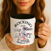 Rocking The Dog Mom And Aunt Life Coffee Mug thumb 3
