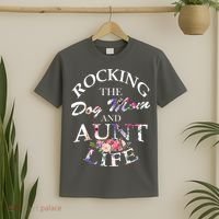Rocking The Dog Mom And Aunt Life T-Shirt thumb 2