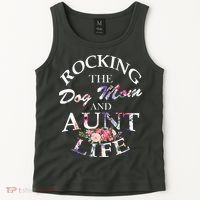 Rocking The Dog Mom And Aunt Life Tank Top thumb 2