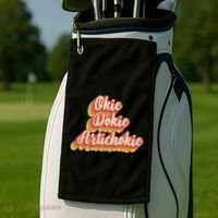 Retro Okie Dokie Artichokie Golf Towel thumb 2