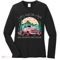 Runs On Dreams And Gasoline I Got A Heart Like A Truck Women's Long Sleeve Shirt thumb 0