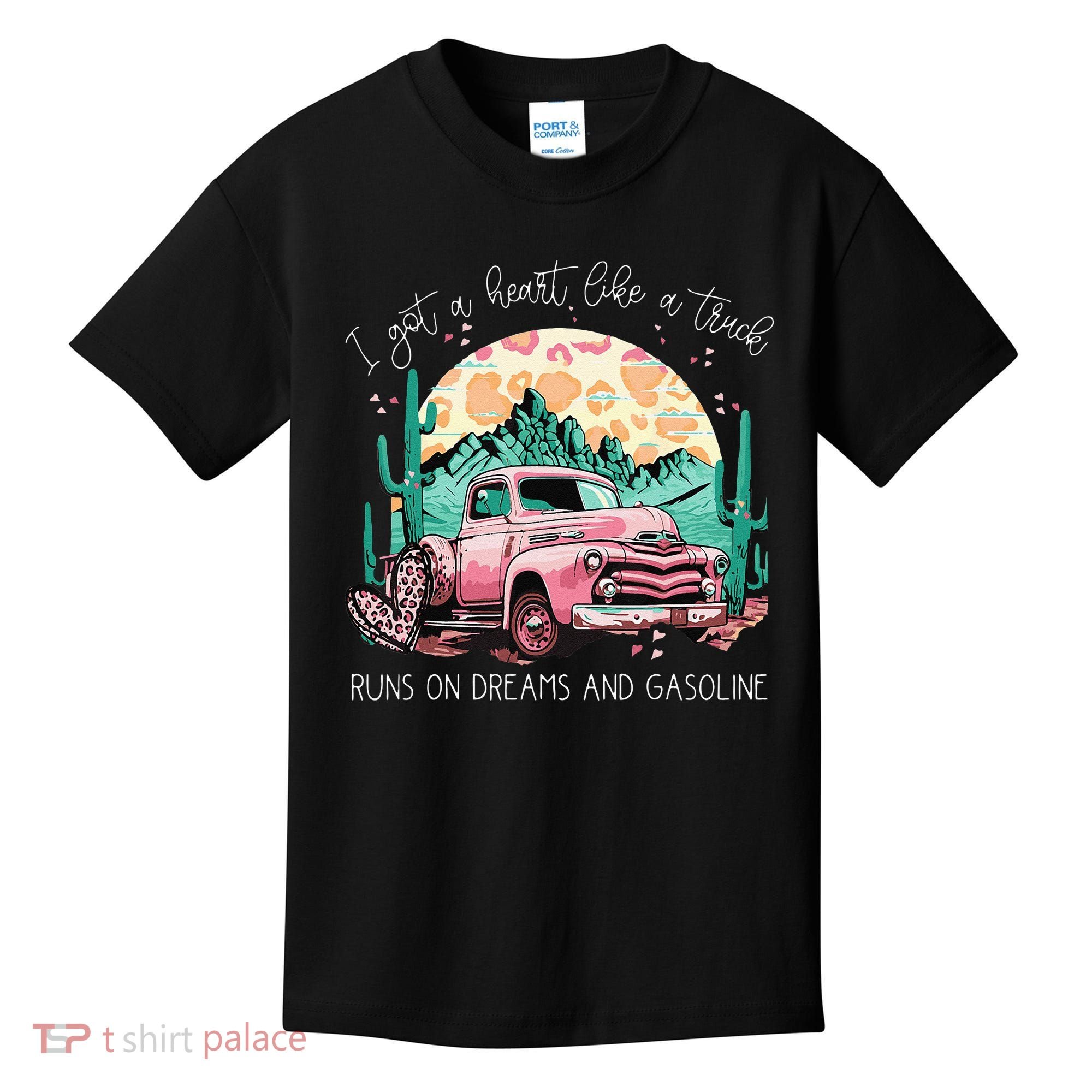Runs On Dreams And Gasoline I Got A Heart Like A Truck Kids T-Shirt