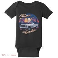 Runs On Dreams And Gasoline Baby Bodysuit thumb 0