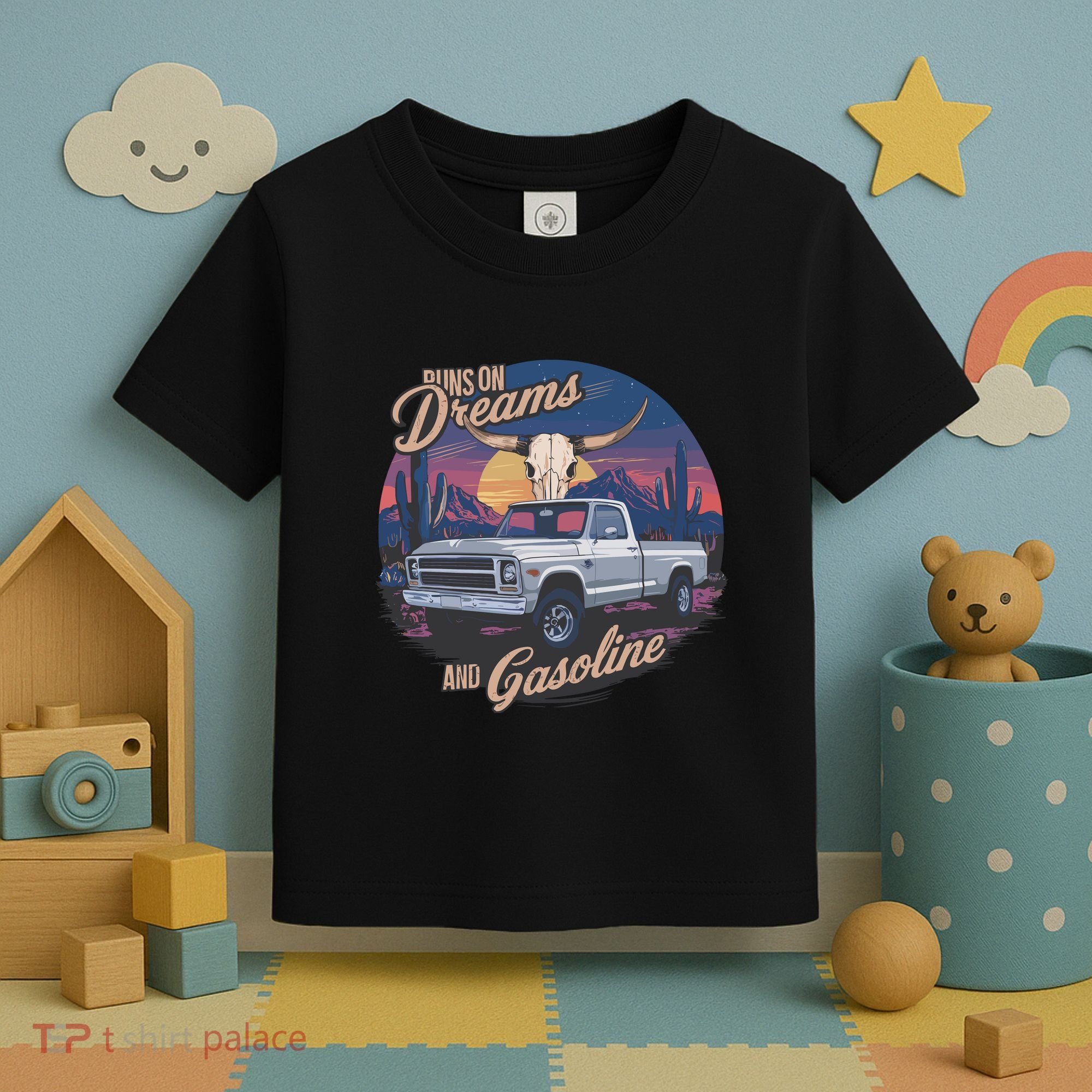 Runs On Dreams And Gasoline Toddler T-Shirt