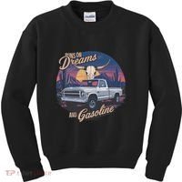 Runs On Dreams And Gasoline Kids Sweatshirt thumb 0