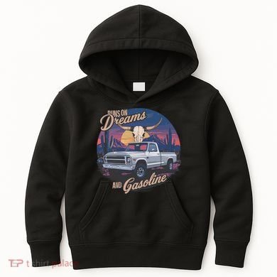 Runs On Dreams And Gasoline Kids Hoodie