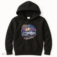 Runs On Dreams And Gasoline Kids Hoodie thumb 0