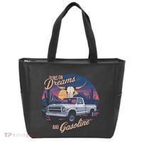 Runs On Dreams And Gasoline Tote Bag thumb 0