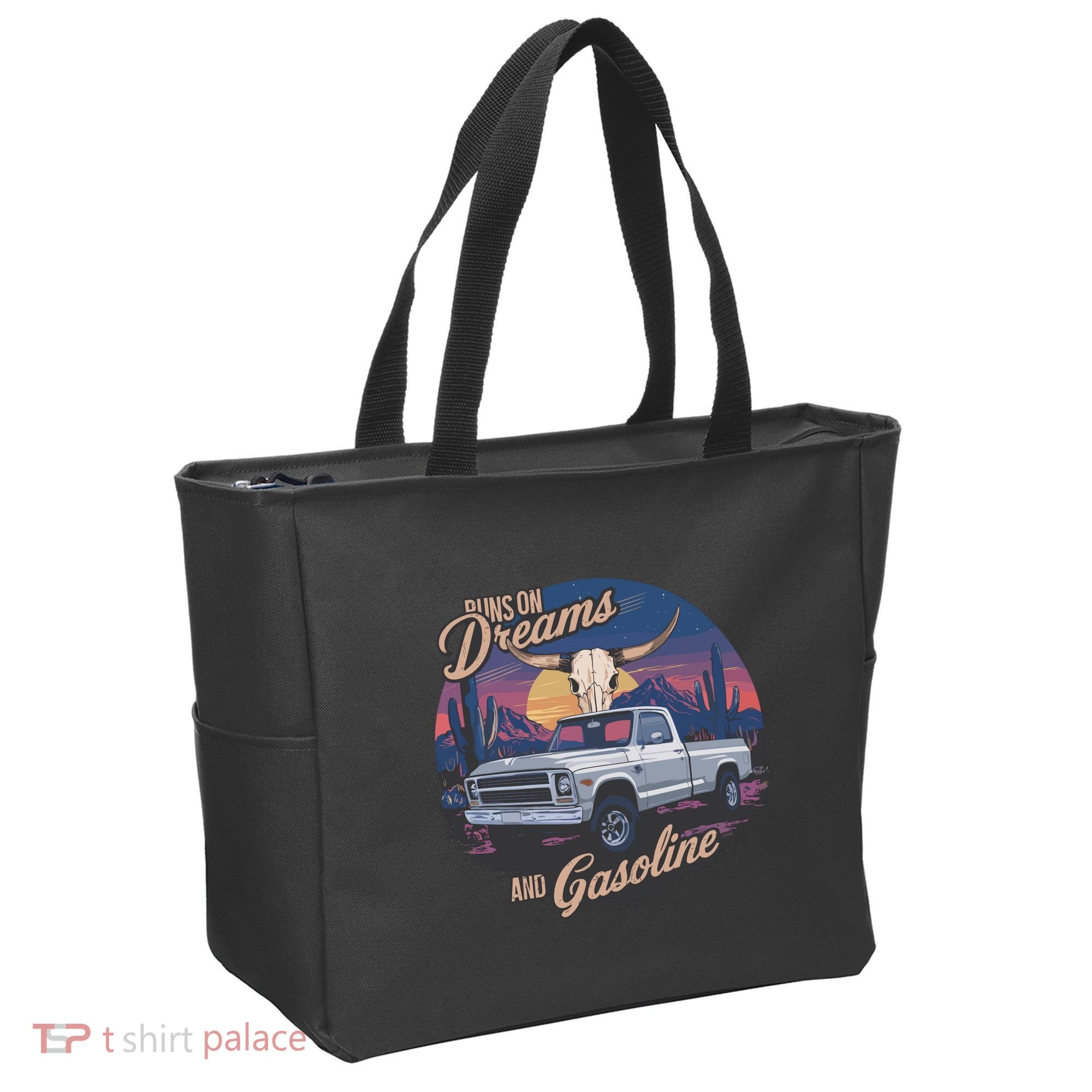 Runs On Dreams And Gasoline Tote Bag