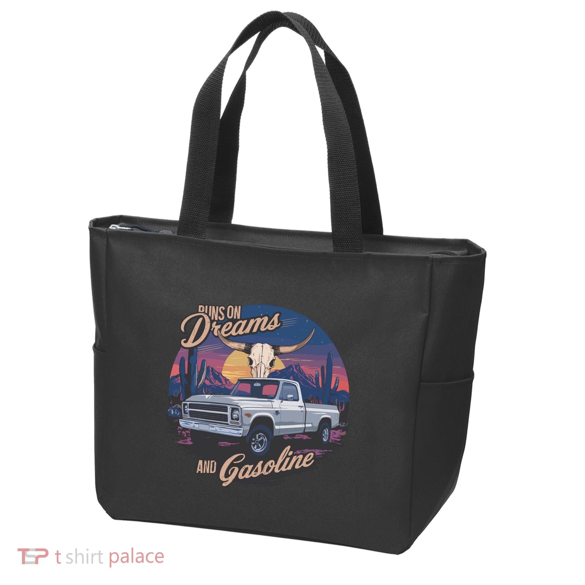 Runs On Dreams And Gasoline Tote Bag