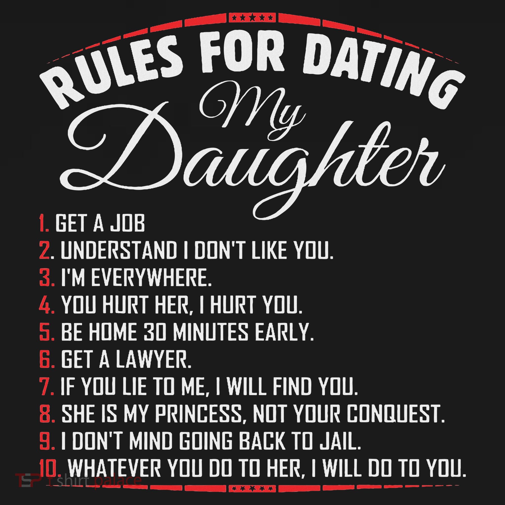 Rules Of Dating My Daughter Funny Dating Mousepad
