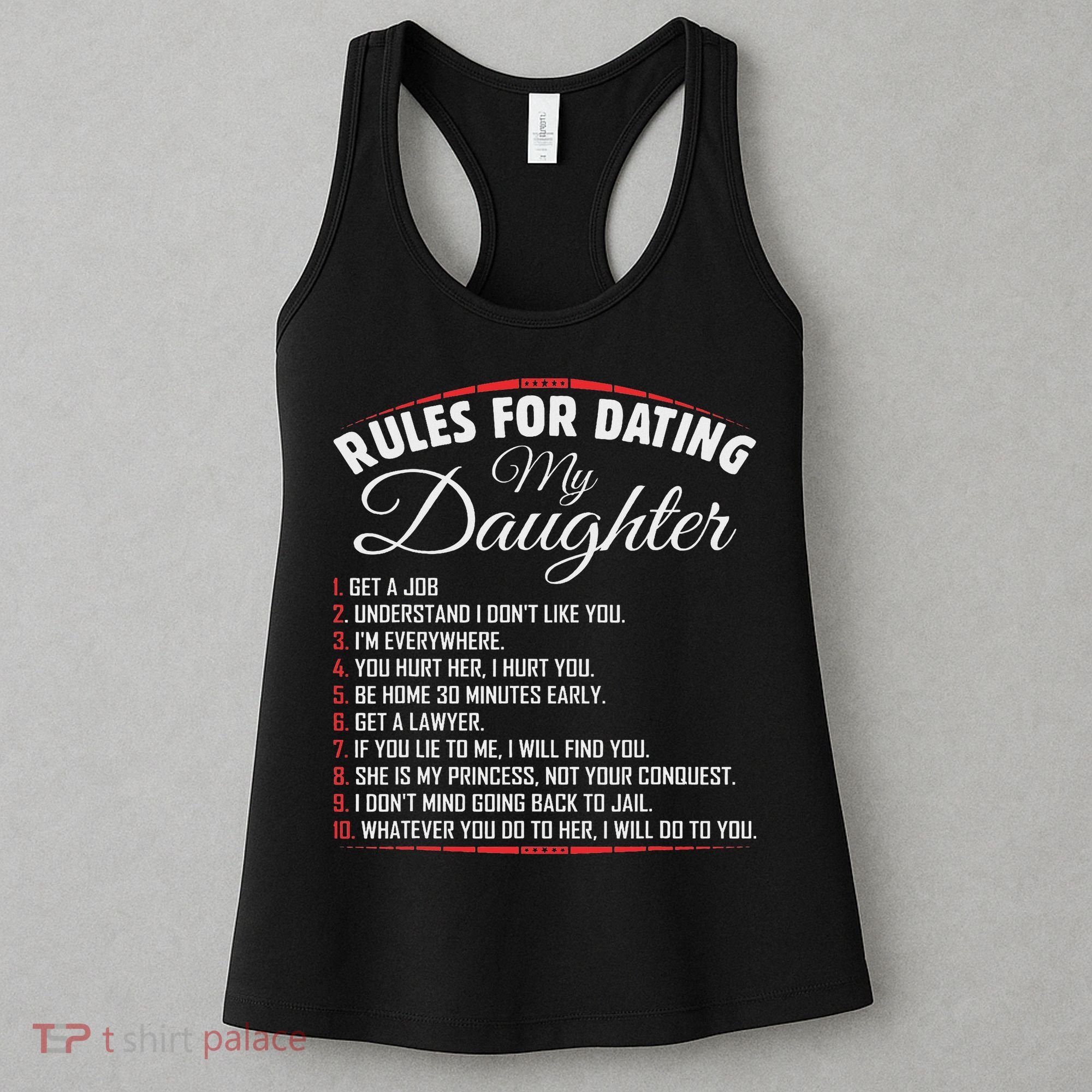 Rules Of Dating My Daughter Funny Dating Women's Tank Top