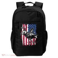 Rodeo Bull Rider American Flag Backpack thumb 0