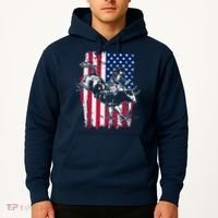 Rodeo Bull Rider American Flag Hoodie thumb 2