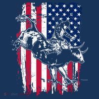 Rodeo Bull Rider American Flag Sweatshirt thumb 3