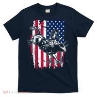 Rodeo Bull Rider American Flag T-Shirt thumb 0