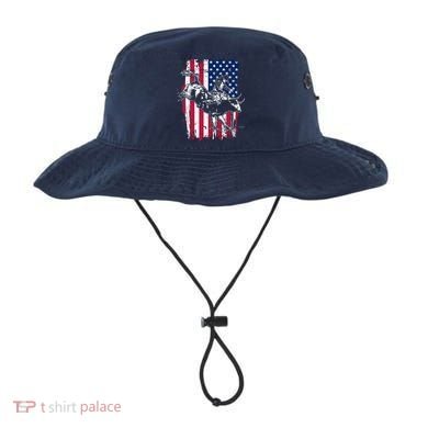 Rodeo Bull Rider American Flag Bucket Hat