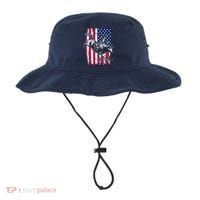 Rodeo Bull Rider American Flag Bucket Hat thumb 0