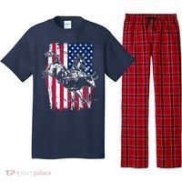 Rodeo Bull Rider American Flag Pajama Set thumb 0