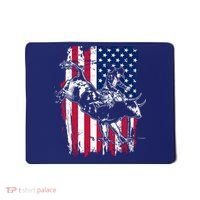 Rodeo Bull Rider American Flag Mousepad thumb 0