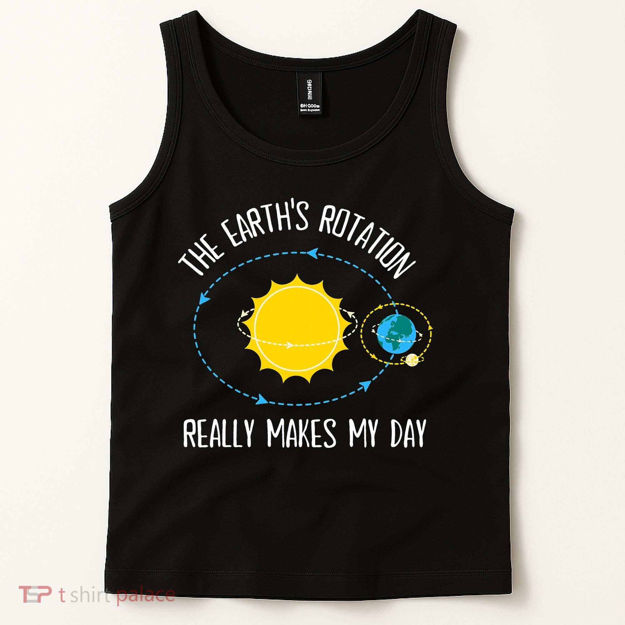 Rotation of Earth Makes My Day Science Teacher Earth Day Tank Top