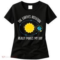 Rotation of Earth Makes My Day Science Teacher Earth Day Women's T-Shirt thumb 0