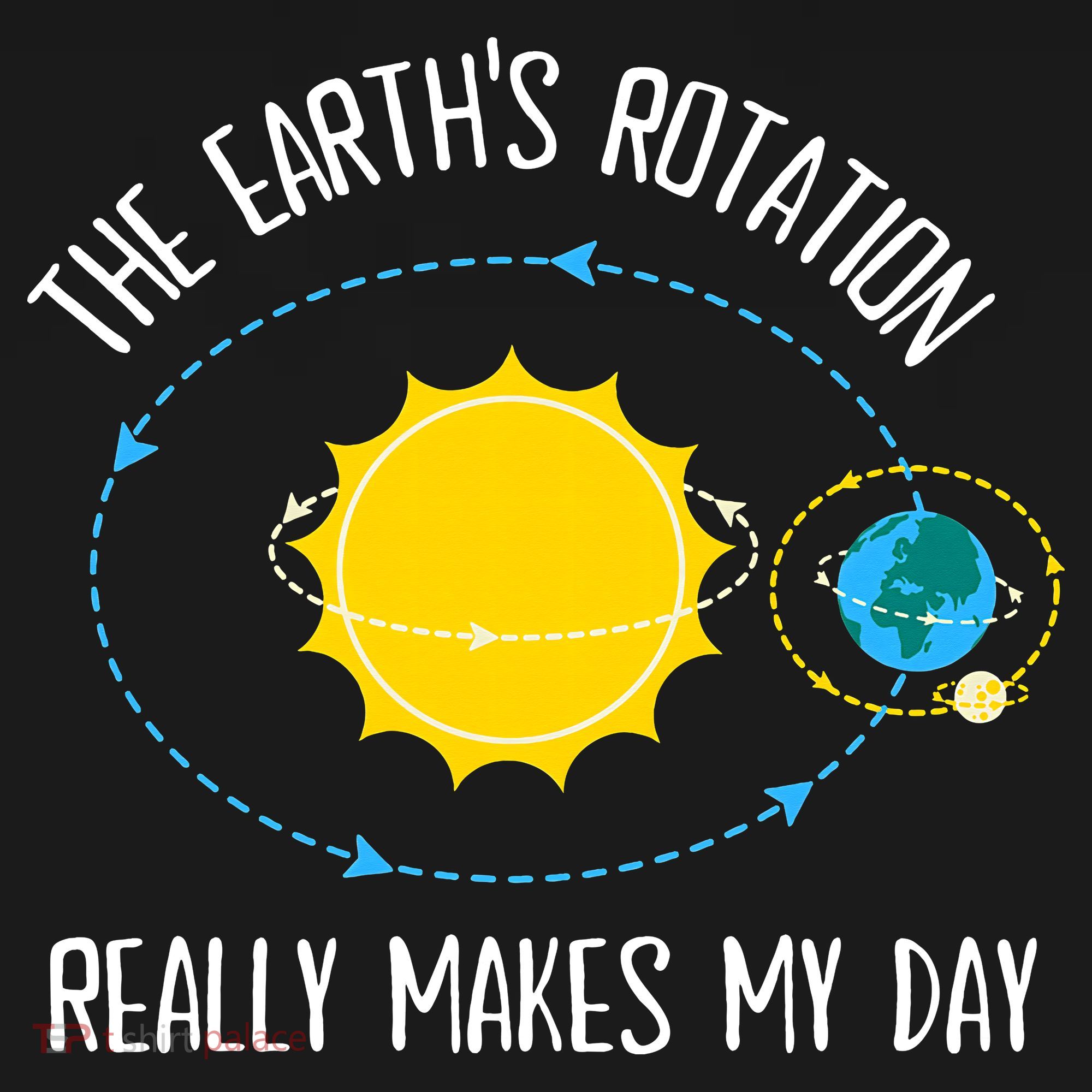 Rotation of Earth Makes My Day Science Teacher Earth Day Women's T-Shirt