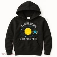 Rotation of Earth Makes My Day Science Teacher Earth Day Kids Hoodie thumb 0
