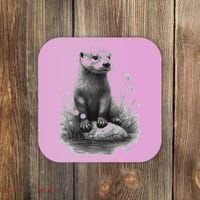 River Otter for Cute Otter Animal Funny Coaster thumb 0