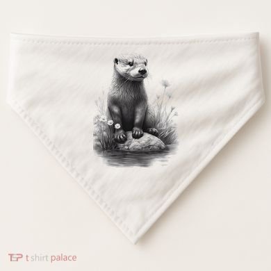 River Otter for Cute Otter Animal Funny USA-Made Doggie Bandana