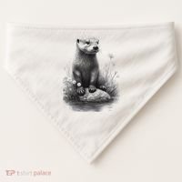 River Otter for Cute Otter Animal Funny USA-Made Doggie Bandana thumb 0