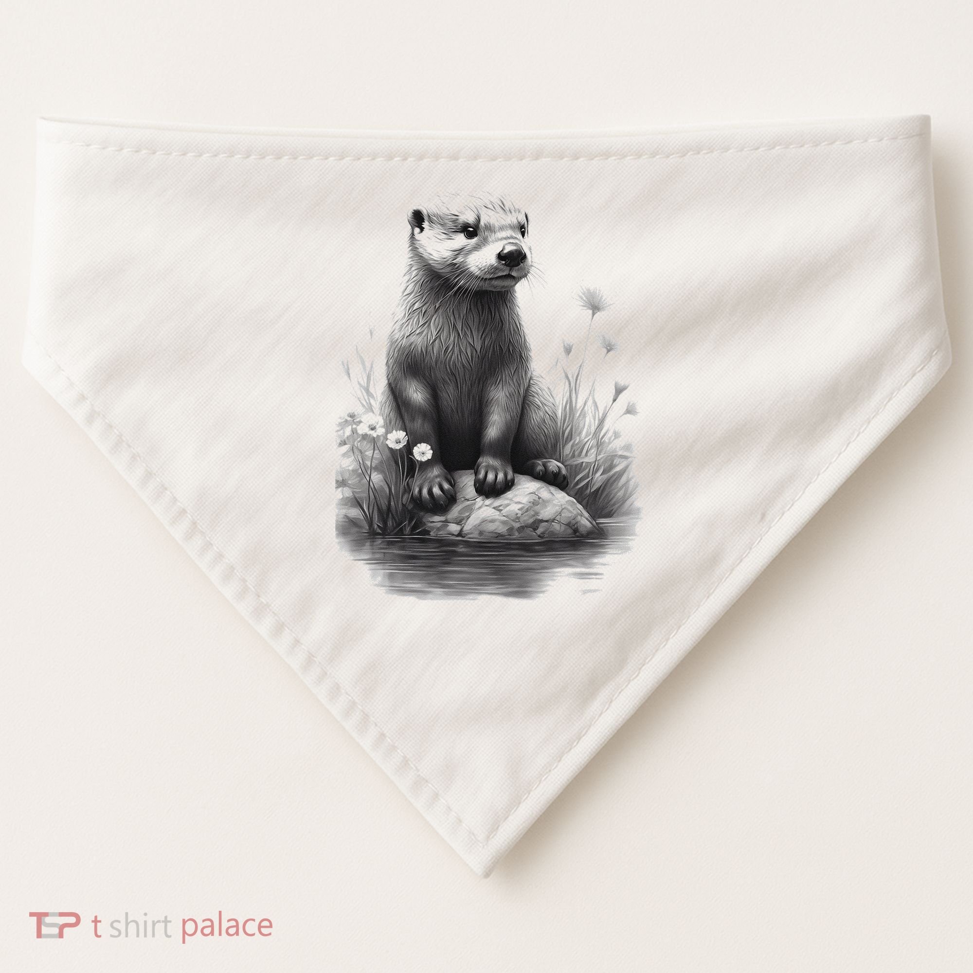 River Otter for Cute Otter Animal Funny USA-Made Doggie Bandana