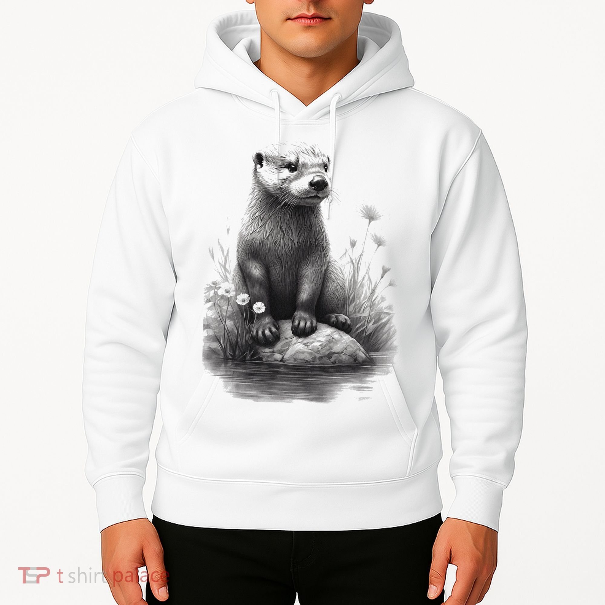 River Otter for Cute Otter Animal Funny Hoodie