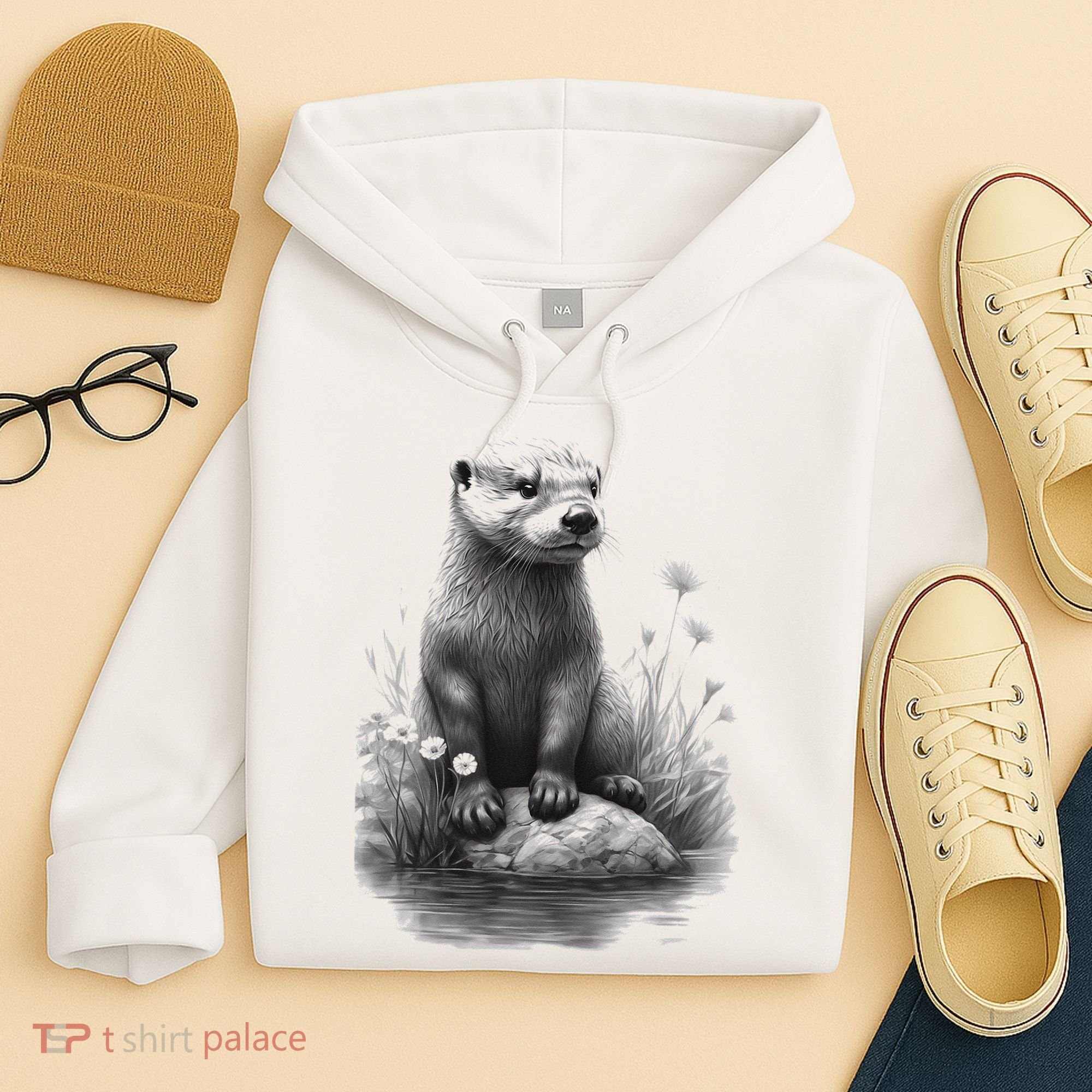 River Otter for Cute Otter Animal Funny Hoodie