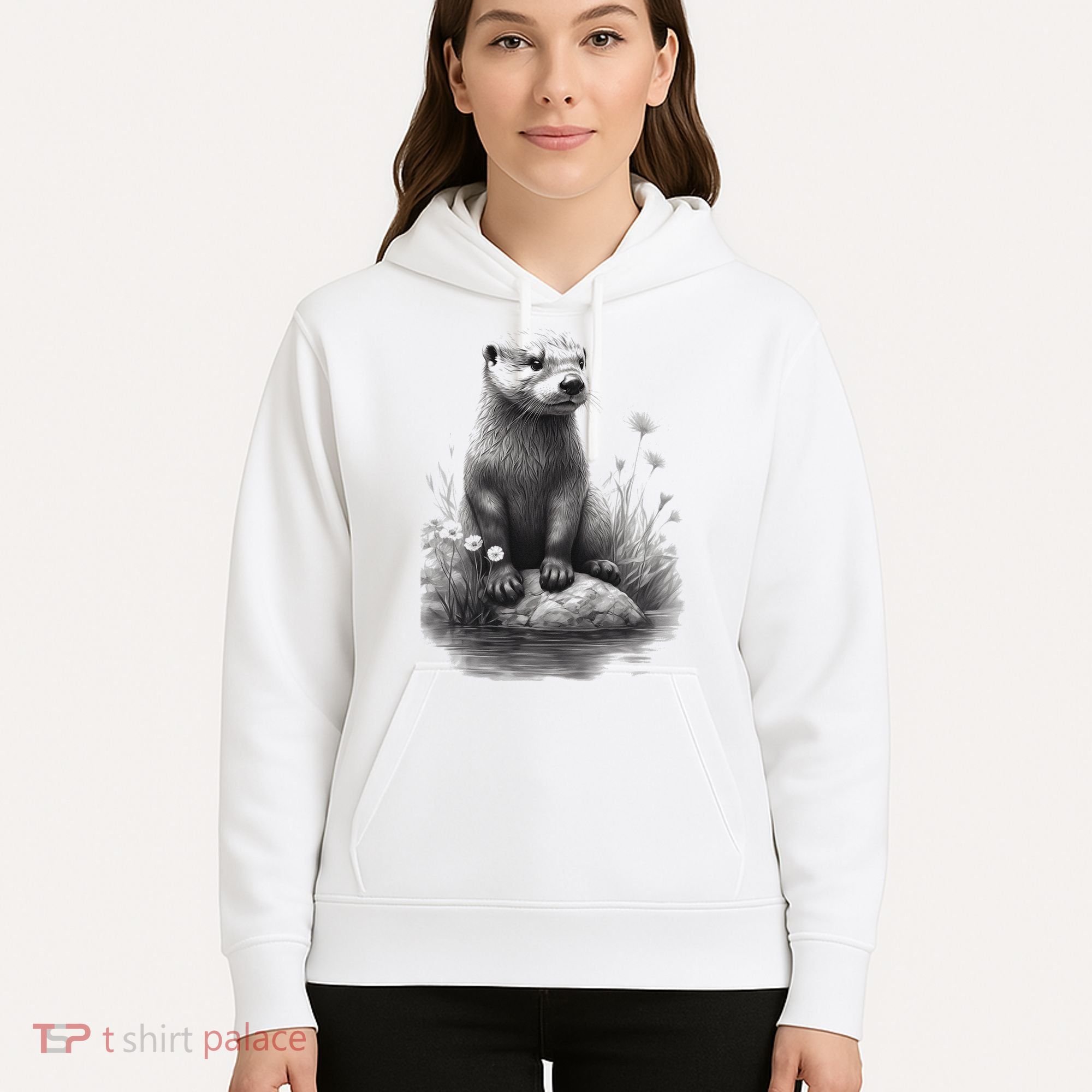 River Otter for Cute Otter Animal Funny Hoodie