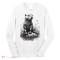 River Otter for Cute Otter Animal Funny Long Sleeve Shirt thumb 0
